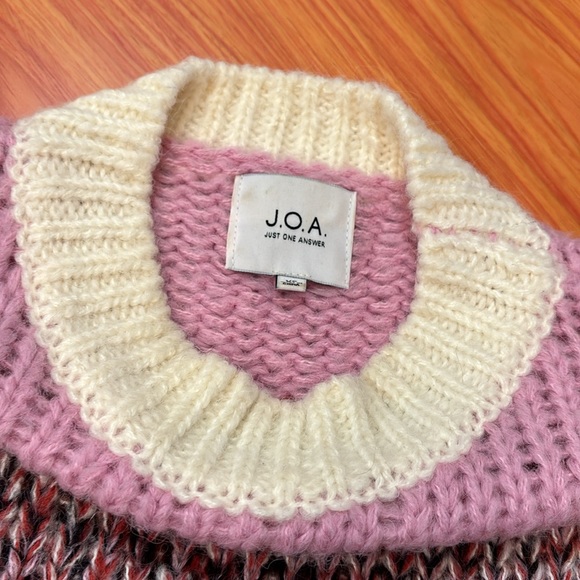 J.O.A knit crew neck multicolored long sleeves sweater top sz.XS - Picture 9 of 11